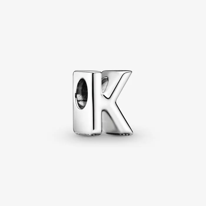 1 Bracelet2 Charms 99 Women Pandora Letter K Alphabet Charm
