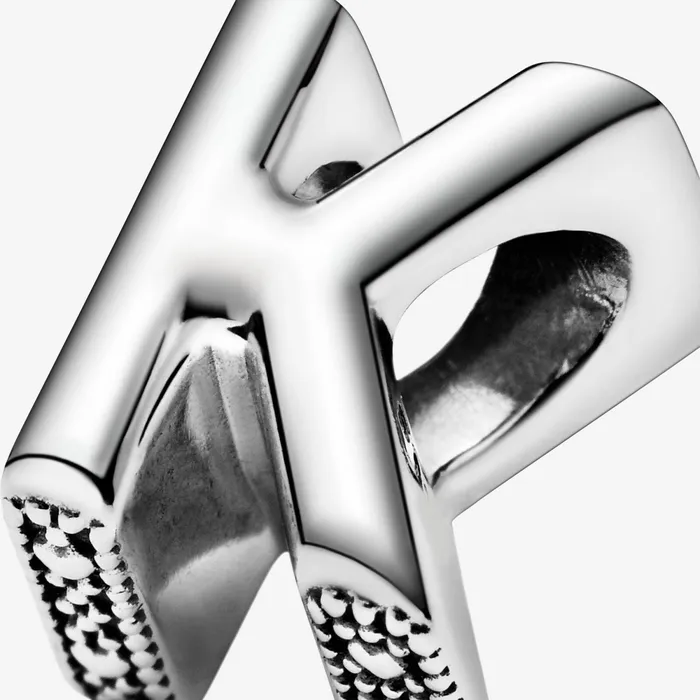 1 Bracelet2 Charms 99 Women Pandora Letter K Alphabet Charm