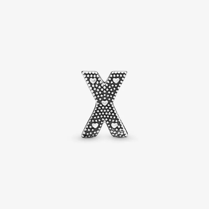 1 Bracelet2 Charms 99 Women Pandora Letter X Alphabet Charm