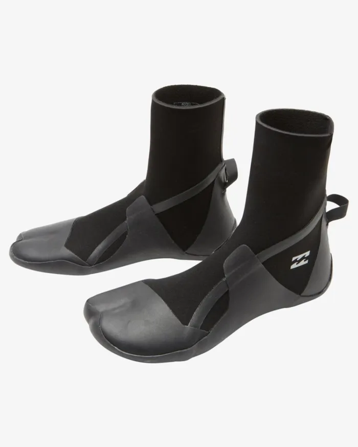 5 Absolute Split Toe Wetsuit Boots Black Hash Men Billabong Surf Accessories