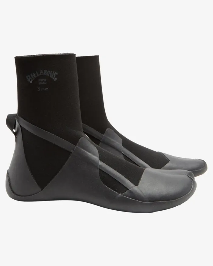 5 Absolute Split Toe Wetsuit Boots Black Hash Men Billabong Surf Accessories