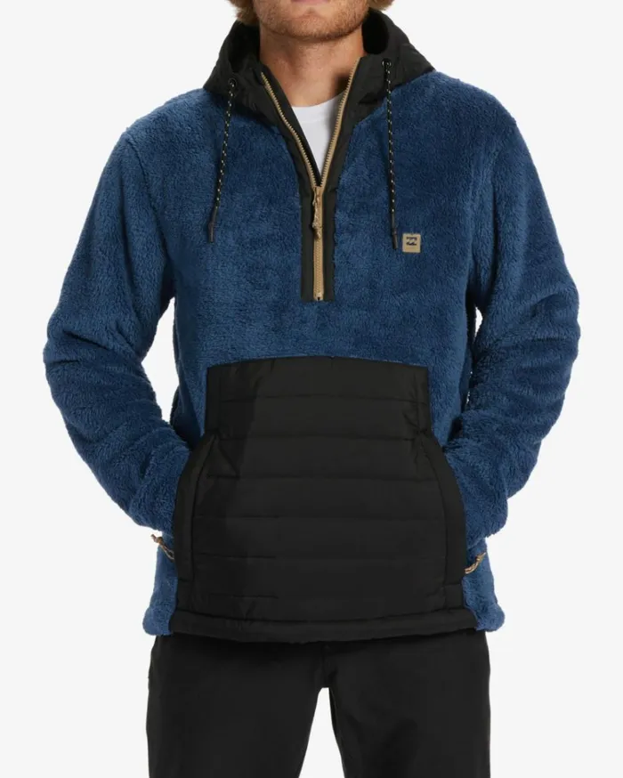 ADiv Badger Hooded HalfZip Pullover Dark Blue Men Billabong Hoodies and Fleece