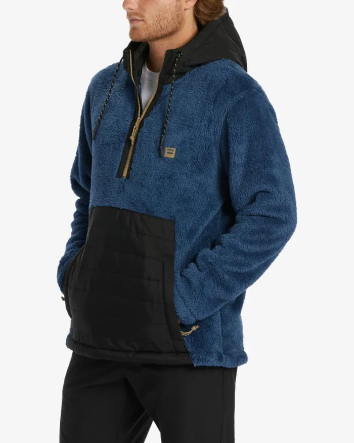 ADiv Badger Hooded HalfZip Pullover Dark Blue Men Billabong Hoodies and Fleece