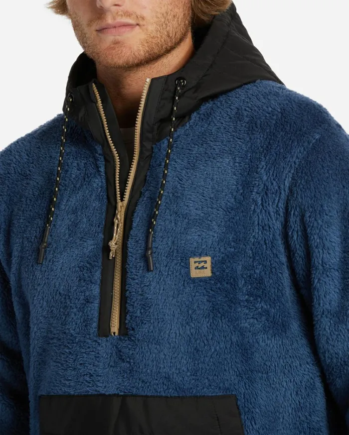 ADiv Badger Hooded HalfZip Pullover Dark Blue Men Billabong Hoodies and Fleece