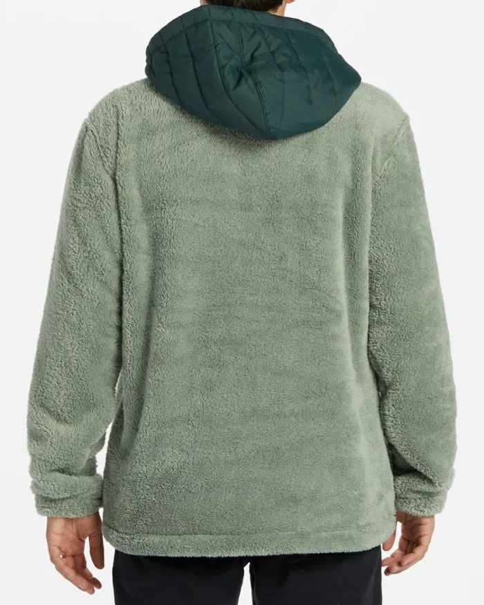 ADiv Badger Hooded HalfZip Pullover Sage Men Billabong Hoodies and Fleece