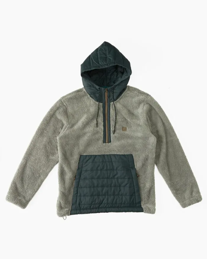 ADiv Badger Hooded HalfZip Pullover Sage Men Billabong Hoodies and Fleece