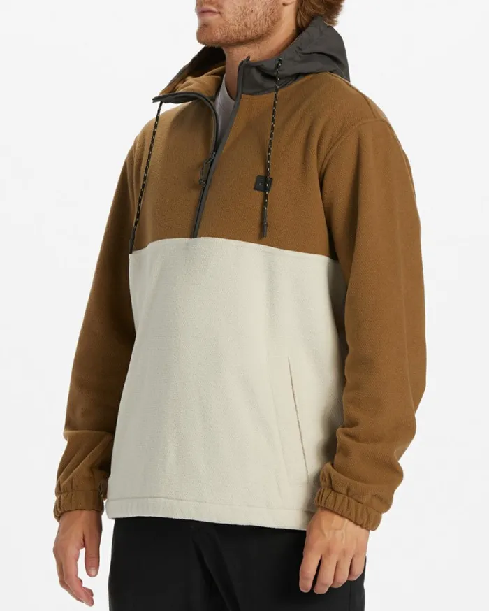 ADiv Boundary Hooded HalfZip Pullover Otter Men Billabong Hoodies and Fleece