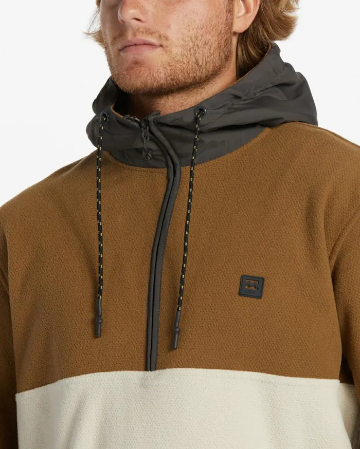 ADiv Boundary Hooded HalfZip Pullover Otter Men Billabong Hoodies and Fleece