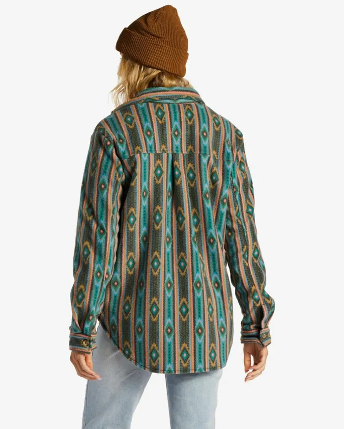 ADiv Forge Fleece Flannel Shacket Multi Women Billabong Sweatshirts and Fleece