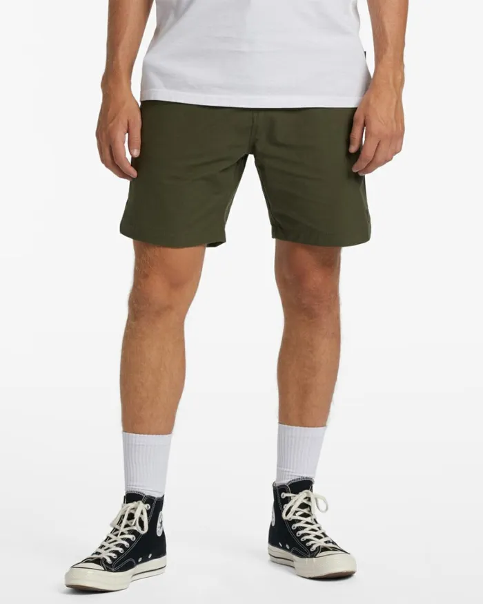 ADiv Surftrek Plus Elastic Waist Shorts 19034 Dark Olive Men Billabong Shorts
