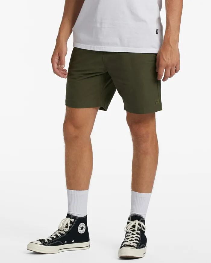 ADiv Surftrek Plus Elastic Waist Shorts 19034 Dark Olive Men Billabong Shorts