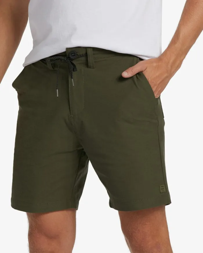 ADiv Surftrek Plus Elastic Waist Shorts 19034 Dark Olive Men Billabong Shorts
