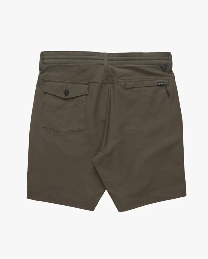 ADiv Surftrek Plus Elastic Waist Shorts 19034 Dark Olive Men Billabong Shorts