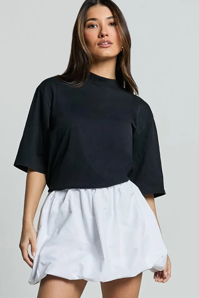 Abbey Mini Skirt 8211 Bubble Hem Skirt In White Women Showpo Skirts