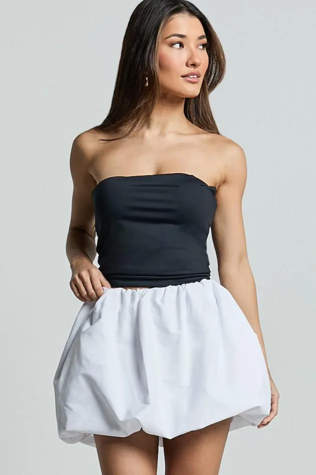 Abbey Mini Skirt 8211 Bubble Hem Skirt In White Women Showpo Skirts