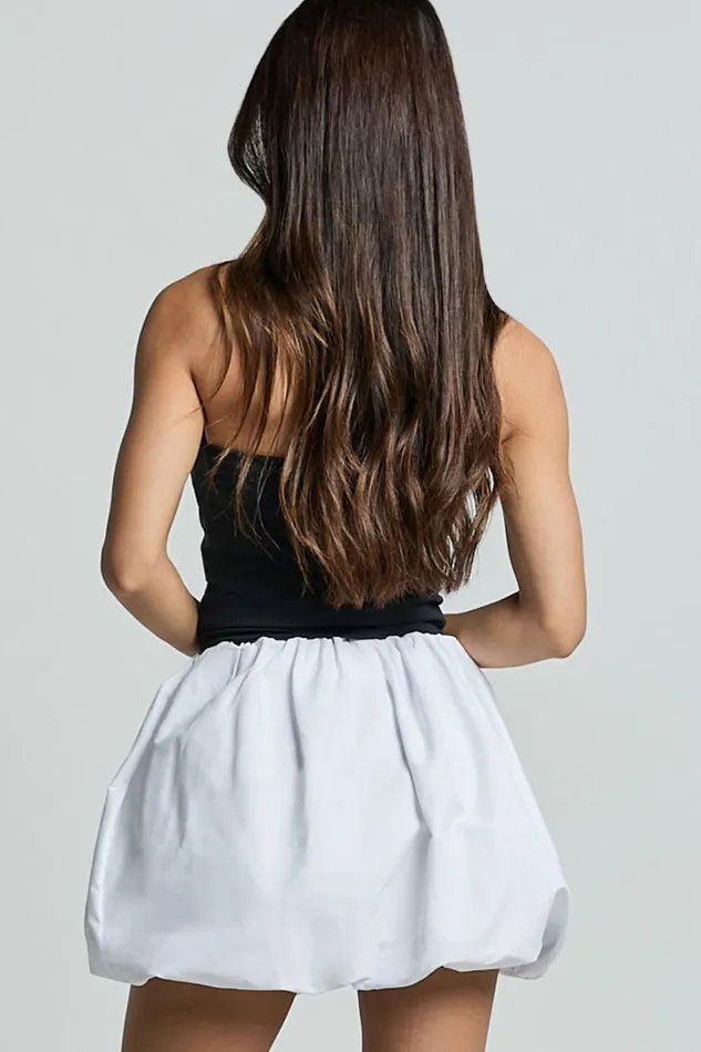 Abbey Mini Skirt 8211 Bubble Hem Skirt In White Women Showpo Skirts