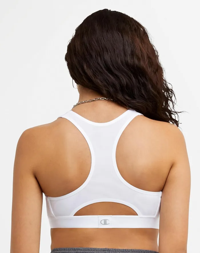 Absolute Sports Bra C Logo White Women Champion Sports Bras and Bralettes