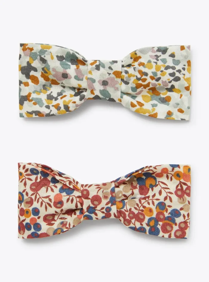 Accessories Baby 036Girl 216 Il Gufo Liberty Fabric Hair Clips