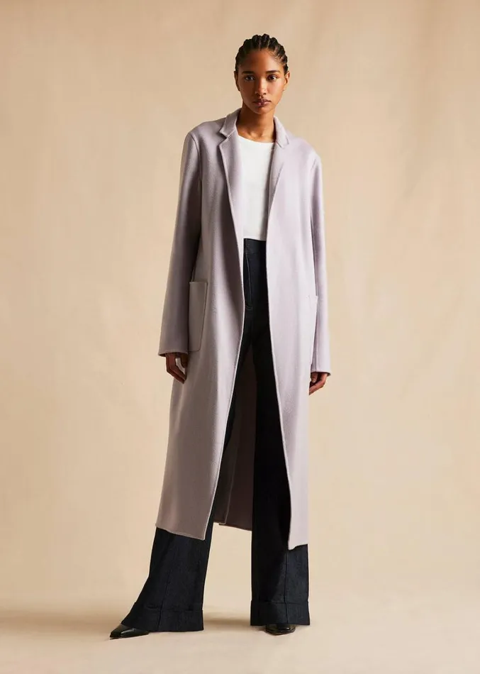 Adam Lippes Abrigo Vanessa De Cashmere Zibelina Lila Womens Coats and Jackets
