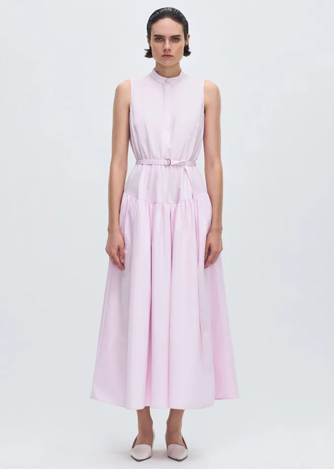 Adam Lippes Arden Dress Pale Pink Womens Dresses