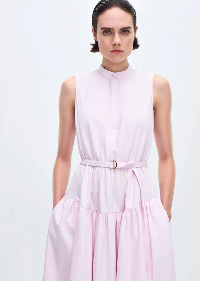 Adam Lippes Arden Dress Pale Pink Womens Dresses