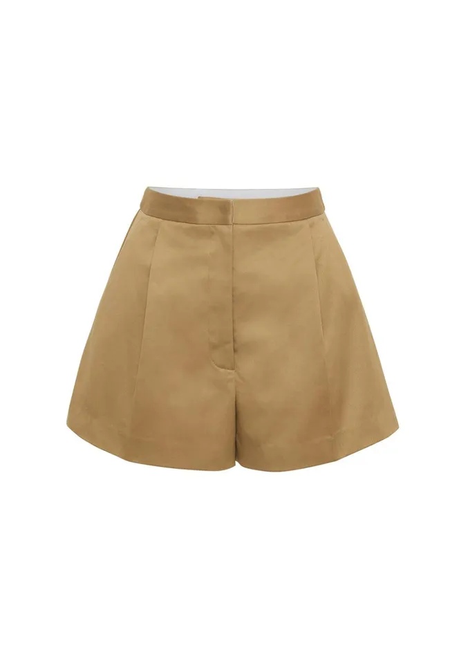 Adam Lippes Ayla Short Khaki Womens Pants