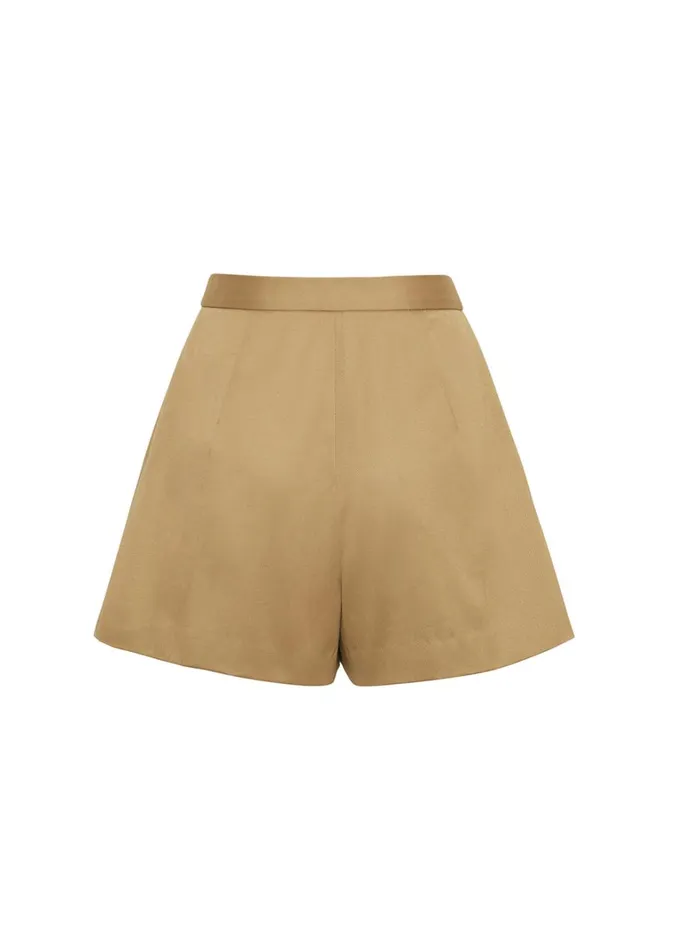Adam Lippes Ayla Short Khaki Womens Pants