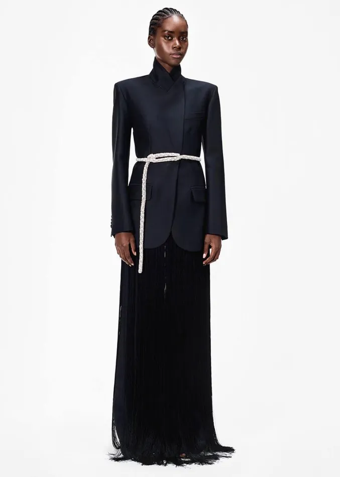 Adam Lippes Chaqueta De Esmoquin De Lana Radzimir Negro Womens Coats and Jackets