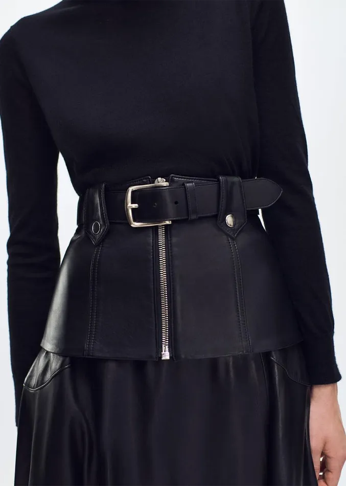 Adam Lippes Gael Belt Black Womens Accessories