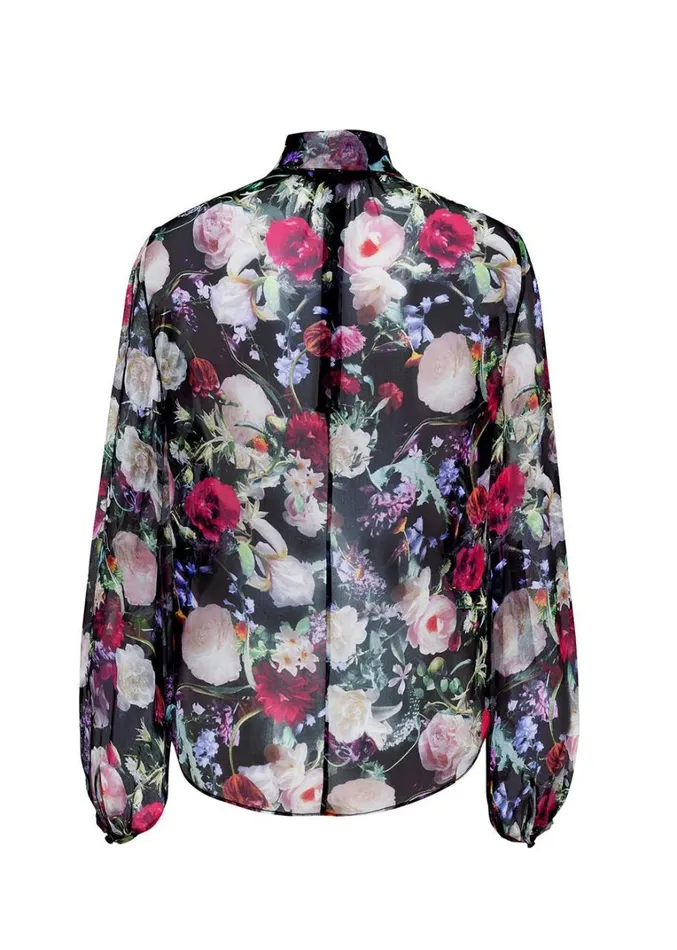 Adam Lippes Joan Blouse Black Floral Womens Tops