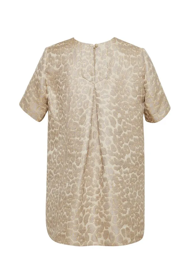 Adam Lippes Pleat Back Top Pale Grey Multi Womens Tops