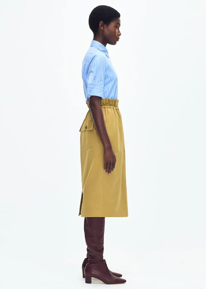 Adam Lippes Sullivan Skirt Khaki Womens Skirts