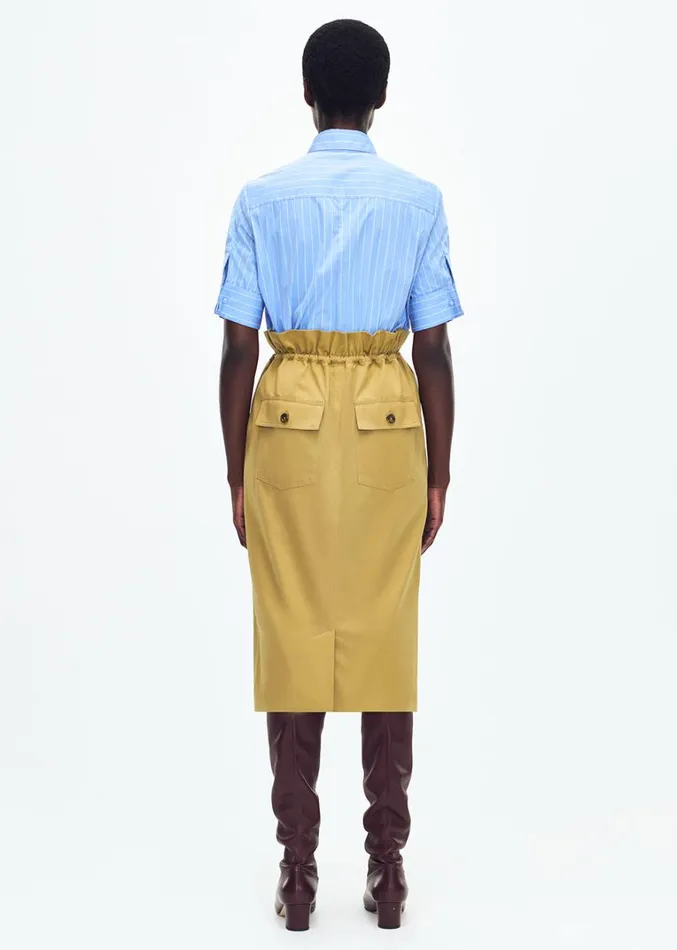 Adam Lippes Sullivan Skirt Khaki Womens Skirts