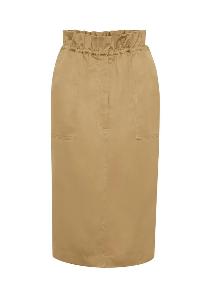 Adam Lippes Sullivan Skirt Khaki Womens Skirts