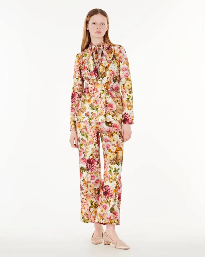 Adam Lippes Sutton Pant Cream Multi Womens Pants