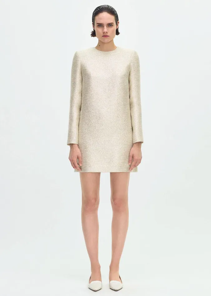 Adam Lippes Tilley Dress Metallic Multi Womens Dresses