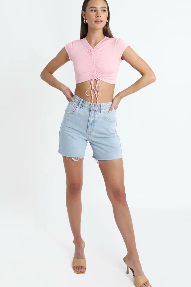 Adelaide Top In Pink Women Showpo Tops