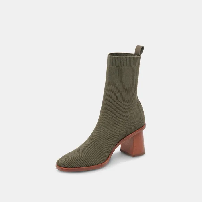 Alaya Booties Olive Knit Women Dolce Vita Boots and Booties