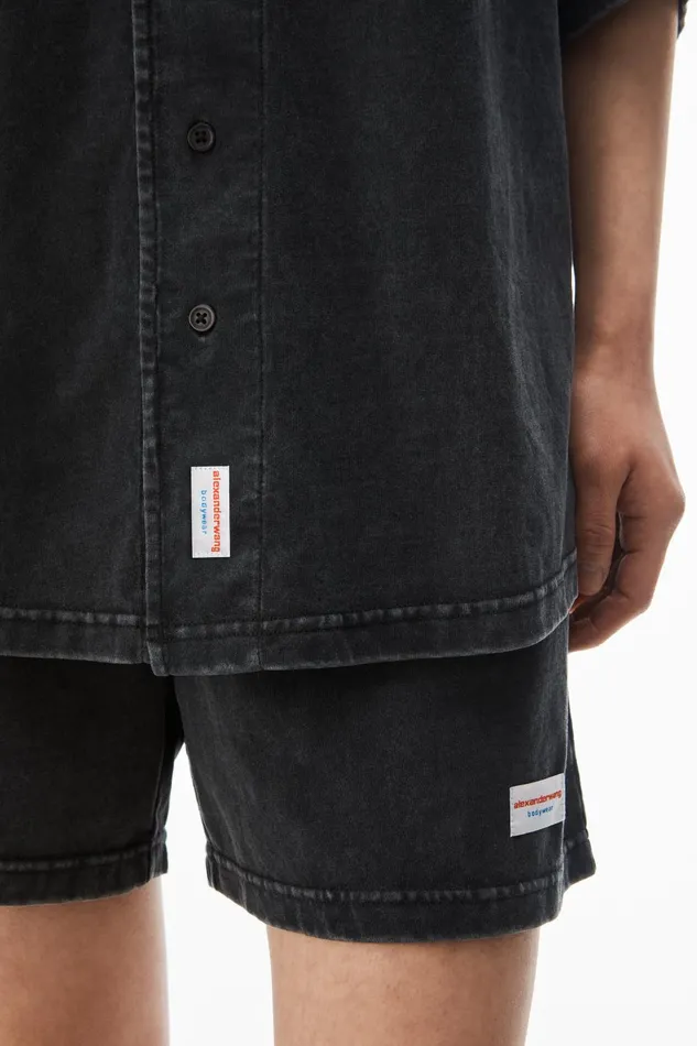 Alexander Wang Bodywear Oversized Baseball Shirt In Cotton Jersey
