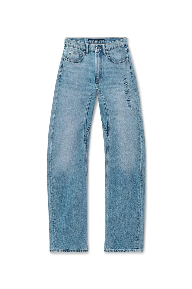 Alexander Wang Denim Articulated Denim Jeans With HighFrequency Logo 8211 Women