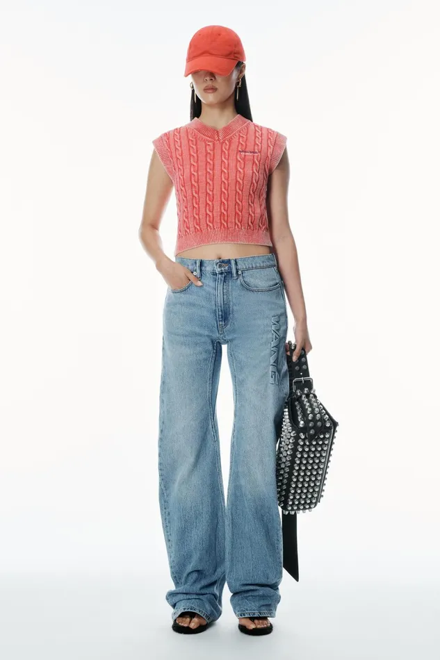 Alexander Wang Denim Articulated Denim Jeans With HighFrequency Logo 8211 Women