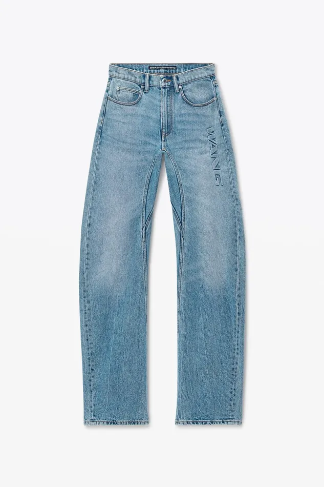 Alexander Wang Denim Articulated Denim Jeans With HighFrequency Logo 8211 Women