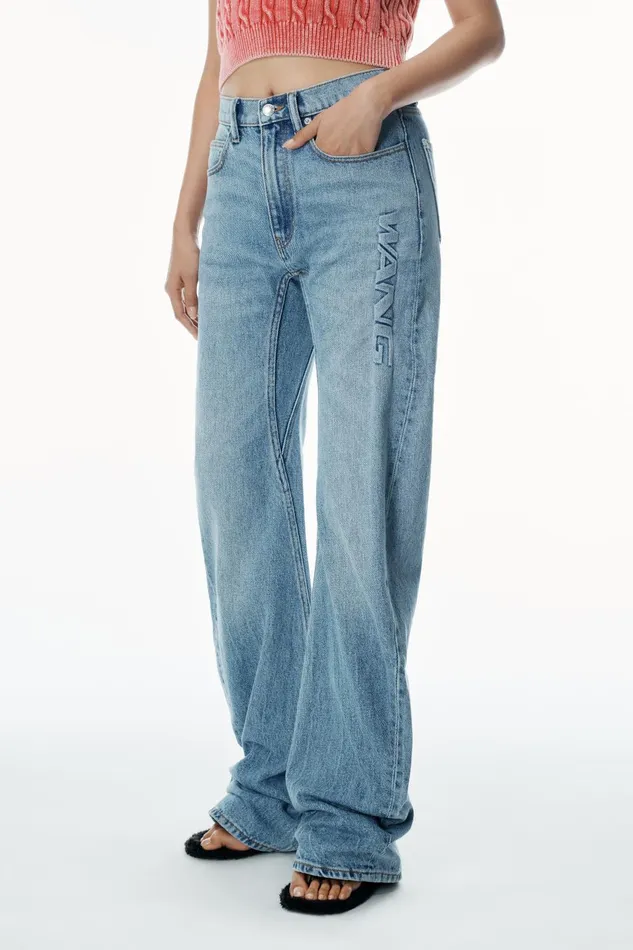 Alexander Wang Denim Articulated Denim Jeans With HighFrequency Logo 8211 Women