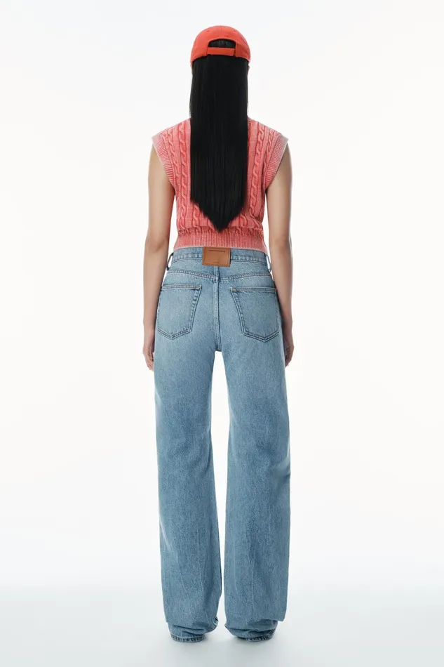 Alexander Wang Denim Articulated Denim Jeans With HighFrequency Logo 8211 Women