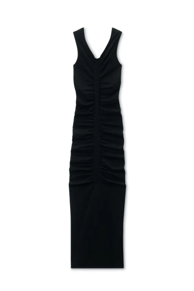 Alexander Wang Dresses Ruched Wide VNeck Maxi Dress 8211 Women