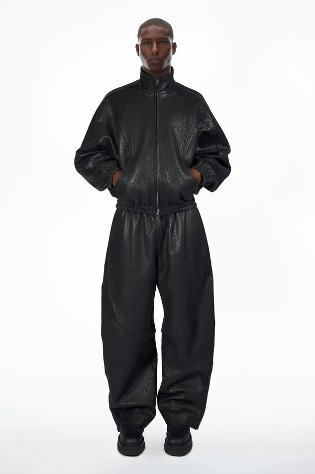 Alexander Wang Outerwear Track Jacket In Primal Lambskin Leather 8211 Men