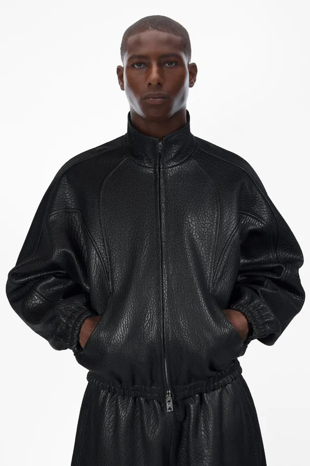 Alexander Wang Outerwear Track Jacket In Primal Lambskin Leather 8211 Men