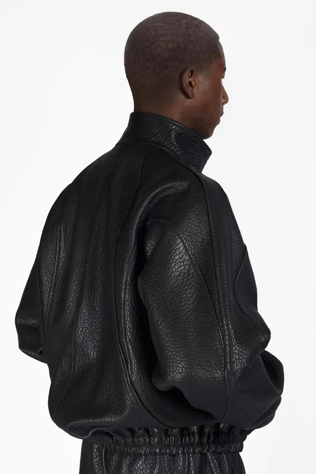 Alexander Wang Outerwear Track Jacket In Primal Lambskin Leather 8211 Men