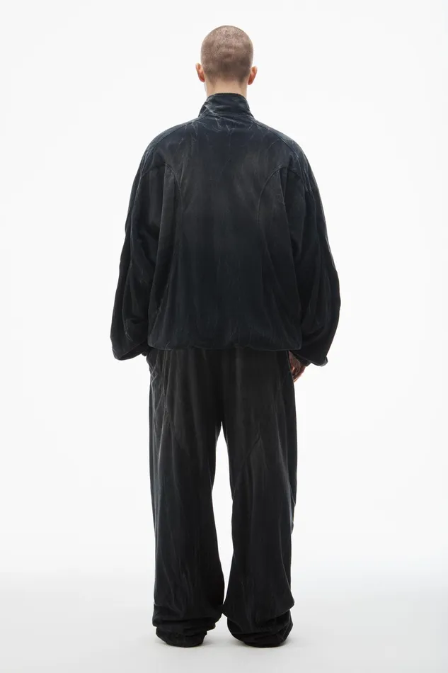 Alexander Wang Outerwear Unisex Creased Print Track Jacket 8211 MenWomen