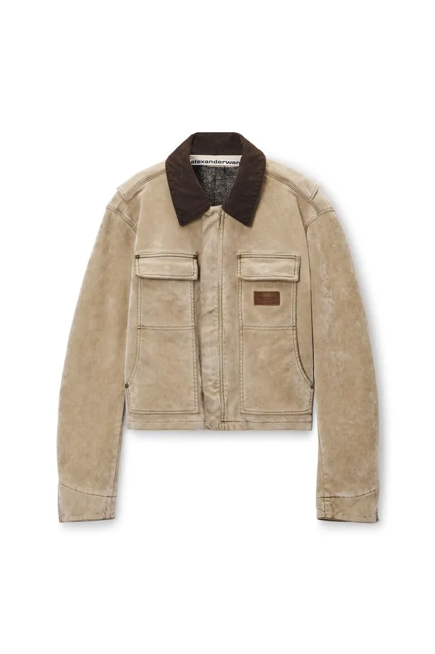 Alexander Wang Outerwear Workwear Jacket With Weathered Flocking 8211 Men